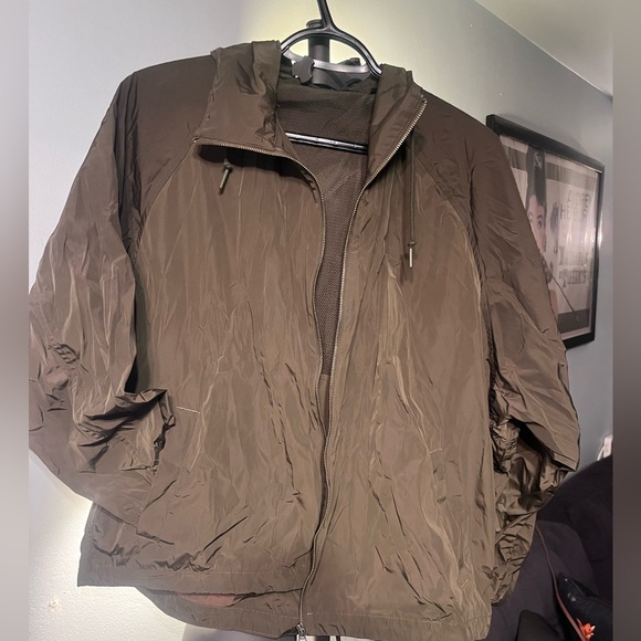 Uniqlo Oversized Parka Jacket with Mesh Vent - Olive Green - S - Picture 2 of 6